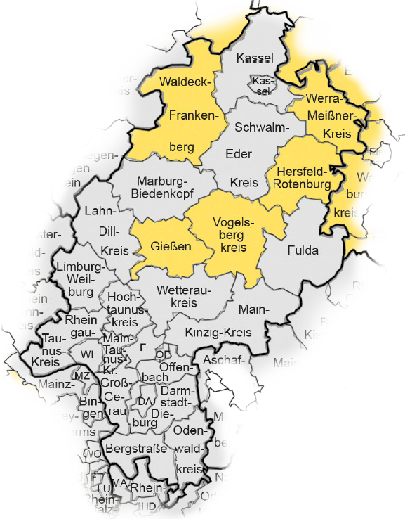 Strukturschwache Regionen in Hessen