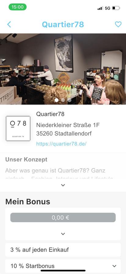 Ein Blick auf die App.